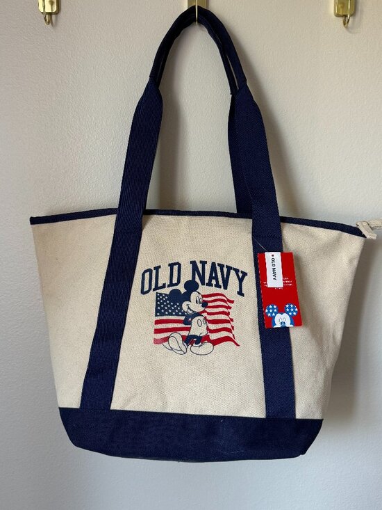 Old Navy Handbags - NWT Old Navy Disney Mickey Mouse American Flag Fourth of July Tote Bag